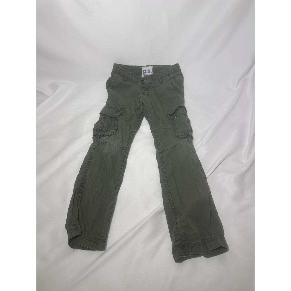 P.S. Aeropostale Kids Cargo Pants Size 8 Olive Green Utility Jogger Style
